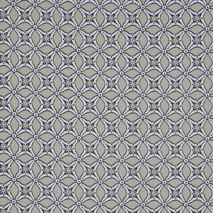 Pebble Beige Geometric Stretch Cotton Sateen - Detail