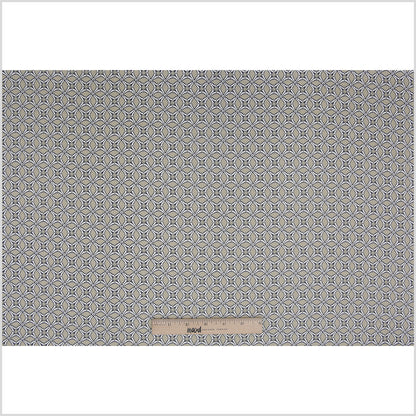 Pebble Beige Geometric Stretch Cotton Sateen - Full