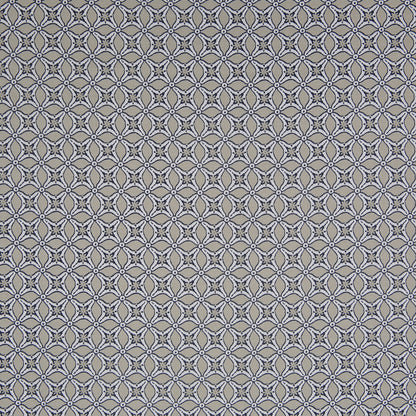 Pebble Beige Geometric Stretch Cotton Sateen