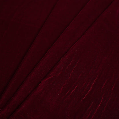 Garnet Solid Polyester Micro Velvet - Detail