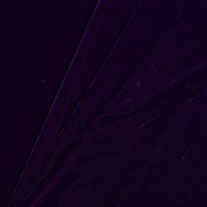 Royal Purple Solid Polyester Micro Velvet - Detail