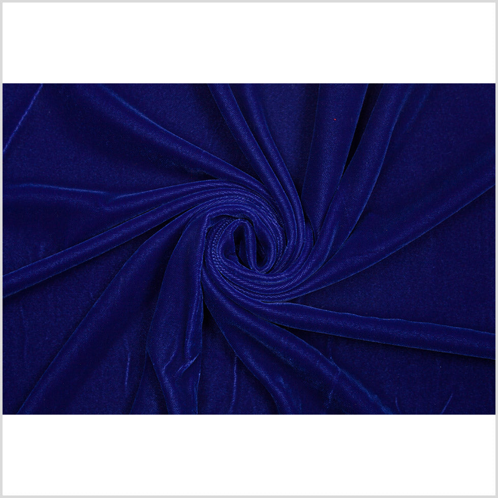 Polyester Micro Velvet - Primary Blue Folded