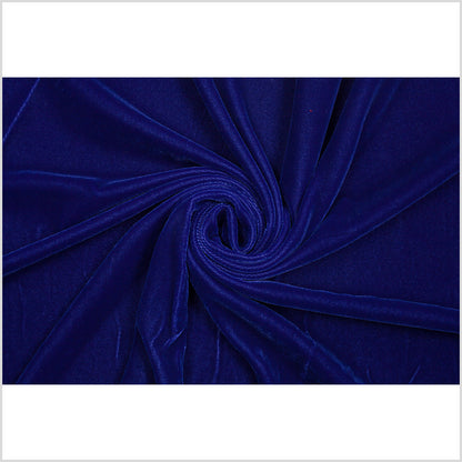 Polyester Micro Velvet - Primary Blue Folded