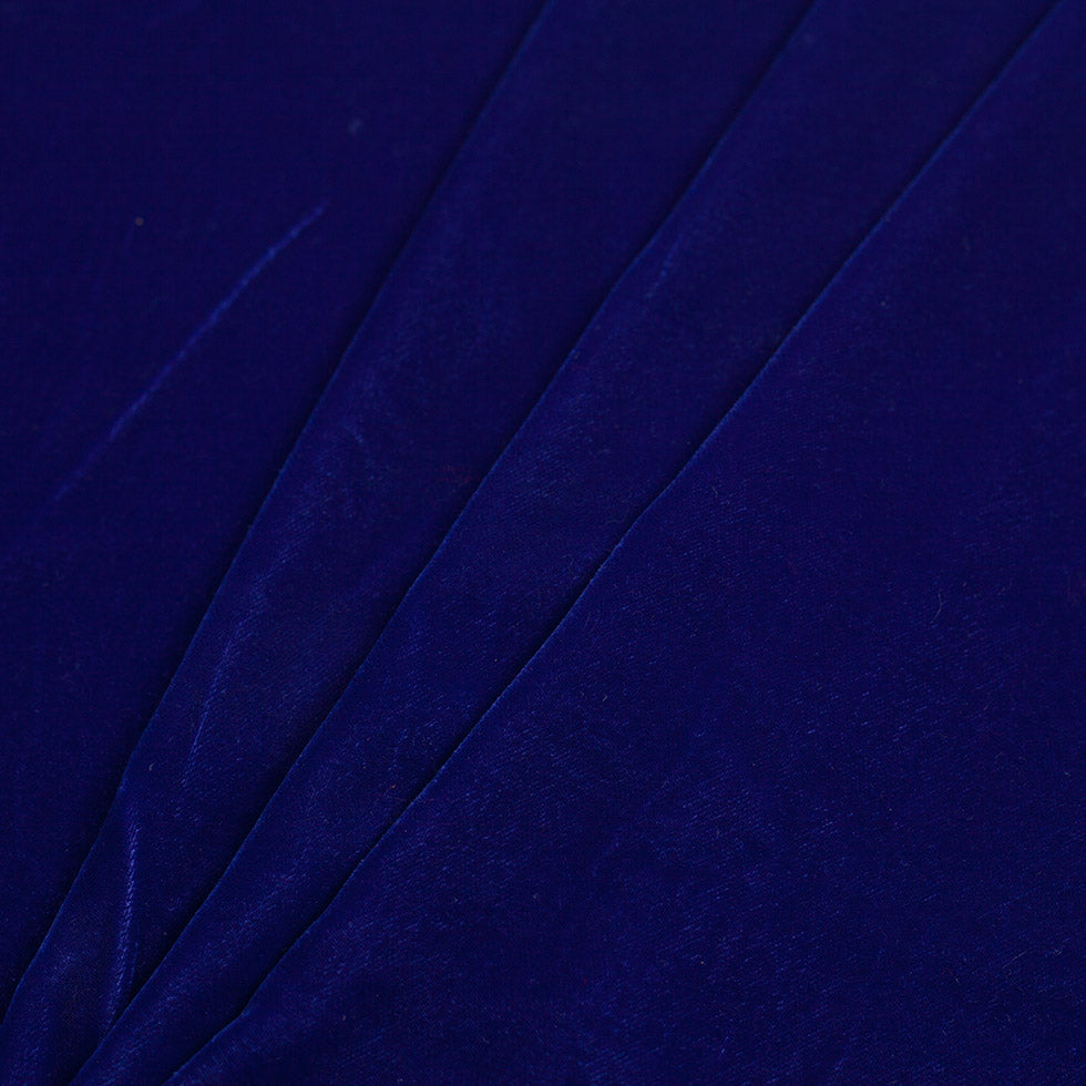 Polyester Micro Velvet - Primary Blue Detail