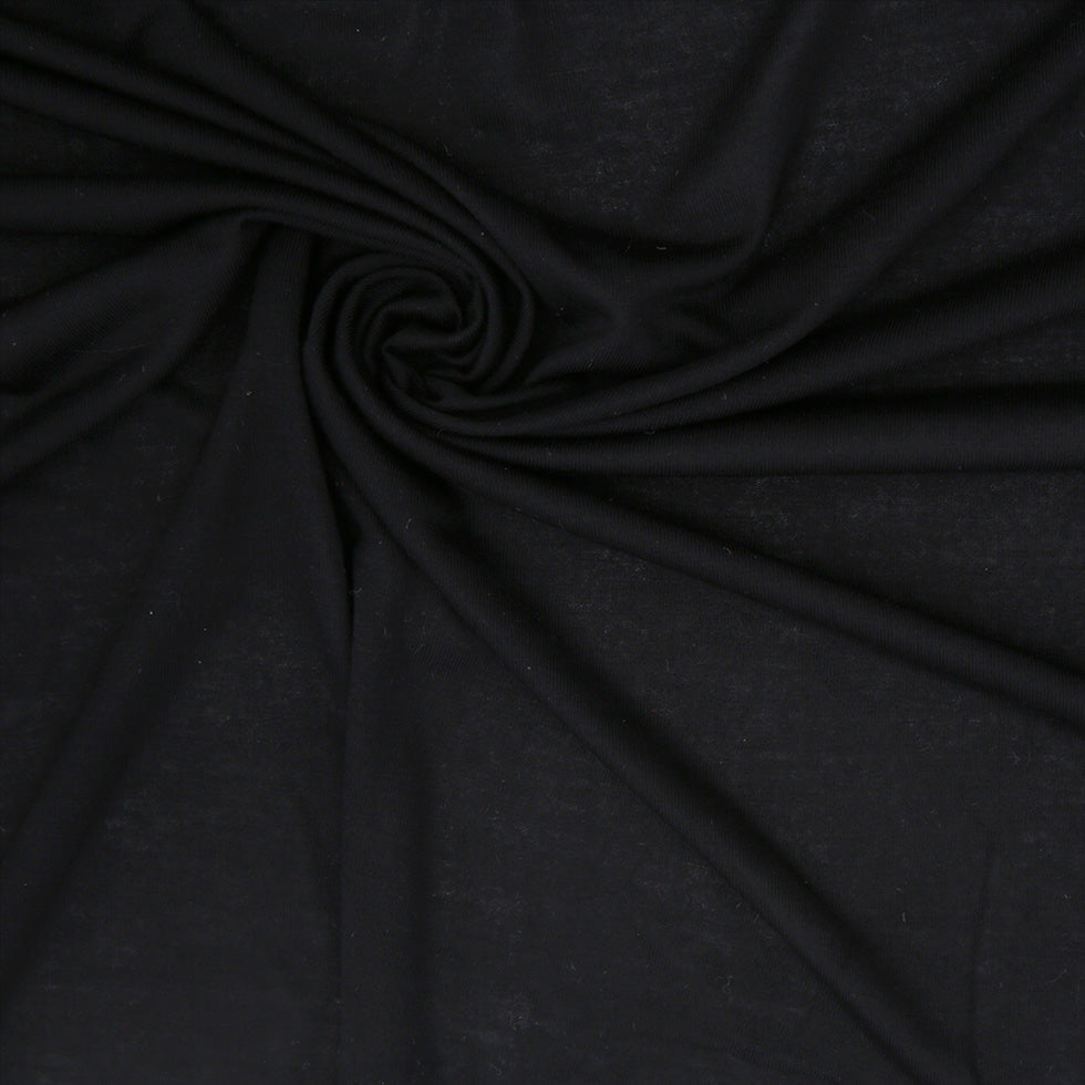 Black Micro Modal Jersey Detail