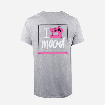 Gray "I Sew Mood" T-Shirt Detail