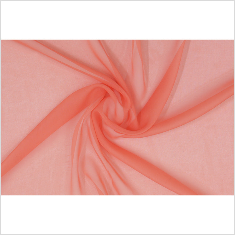 Coral Silk Chiffon Full