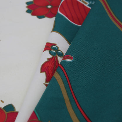 Christmas Tablecloth Polyester Woven Fabric Folded
