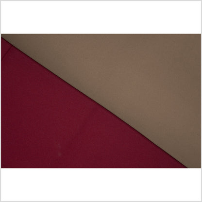Bordeaux/Breen Double-Faced Neoprene/Scuba Fabric - Folded