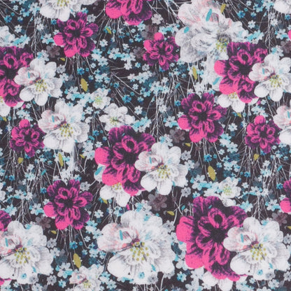 Field of Flowers Digitally Printed Stretch Neoprene/Scuba Knit Detail