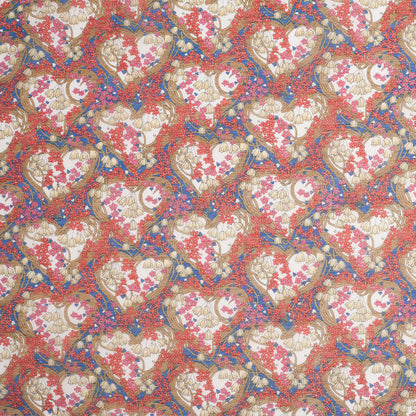 Liberty of London Amy Jane Blue/Red Silk-Cotton Voile