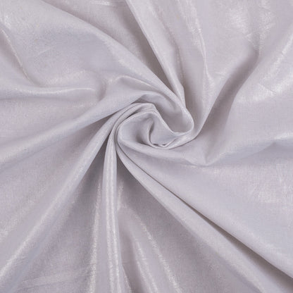 Metallic Silver and White Medium-Weight Linen Woven