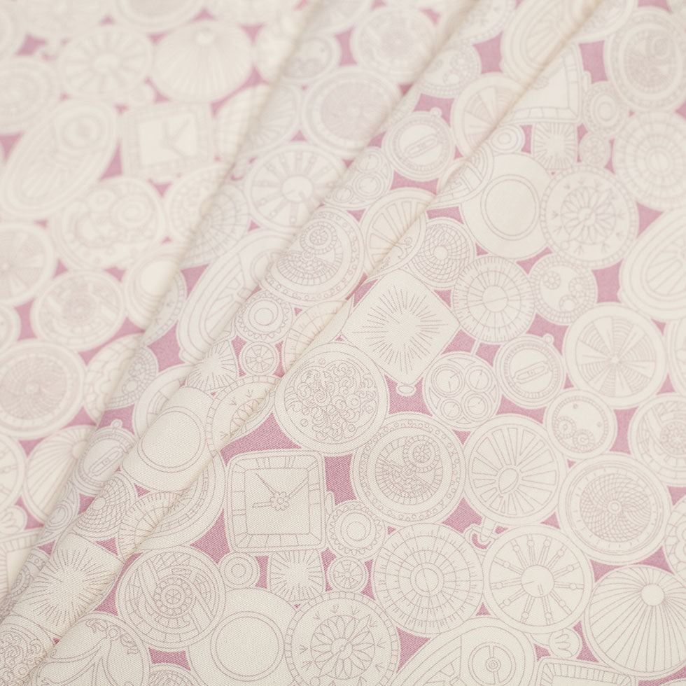 Liberty of London Heathrow Mauve Orchid Cotton Poplin Print Folded