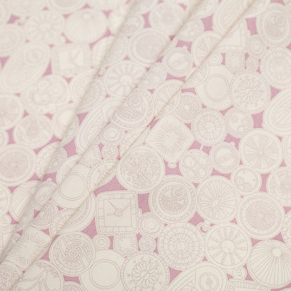 Liberty of London Heathrow Mauve Orchid Cotton Poplin Print Folded