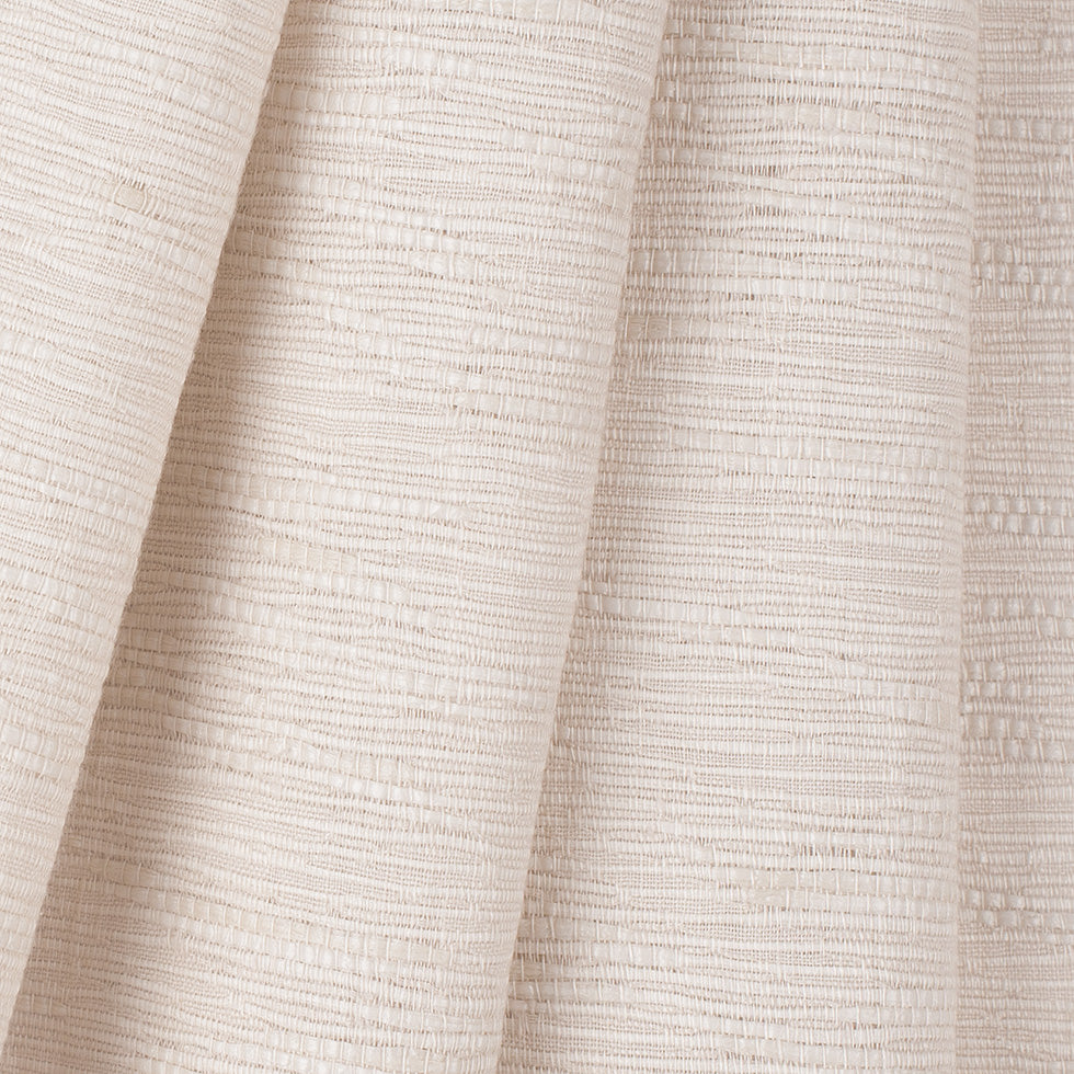 Bisque Textural Striated Blended Linen Woven Folded