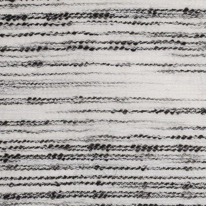 Black/White Textural Striated Cotton Blend Detail