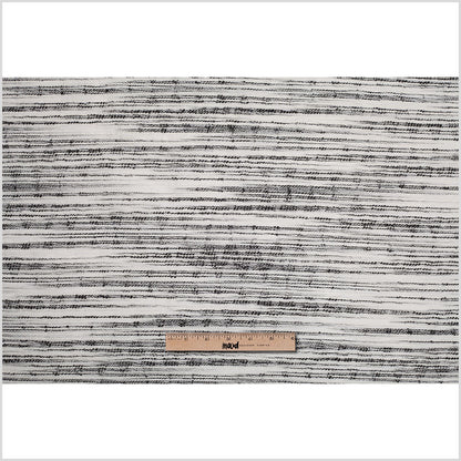 Black/White Textural Striated Cotton Blend Full