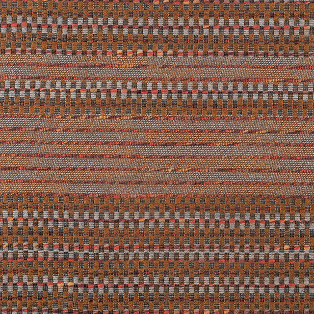 Rust Dimensional Stripes Blended Wool Tweed