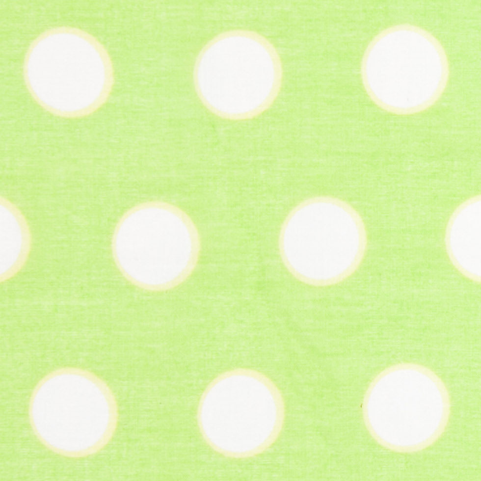 Cotton Voile - Lime Green Polka Dots Detail
