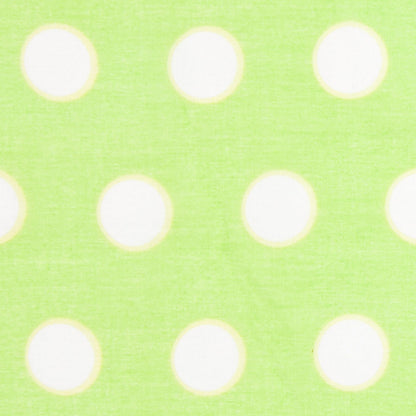 Cotton Voile - Lime Green Polka Dots Detail