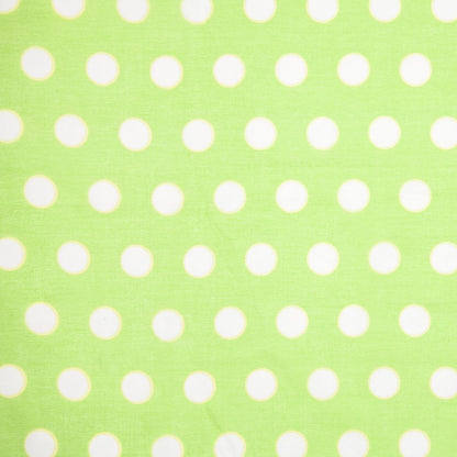 Cotton Voile - Lime Green Polka Dots