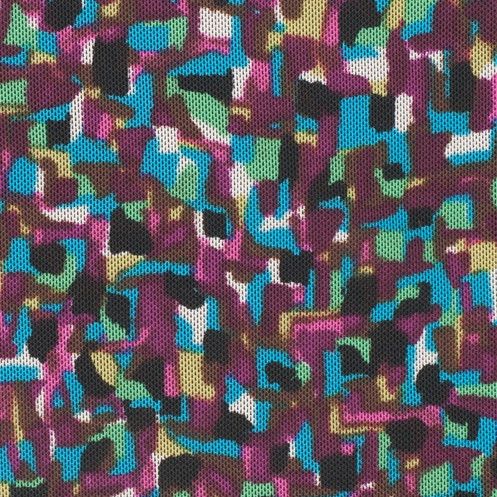 Multicolor Blended Cotton Stretch Mesh - Detail