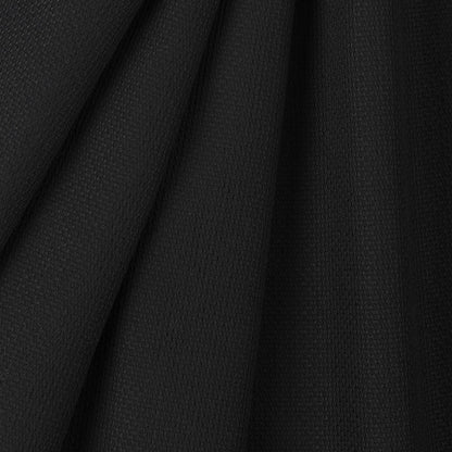 Dark Midnight Intricately Woven Stretch Pique - Folded