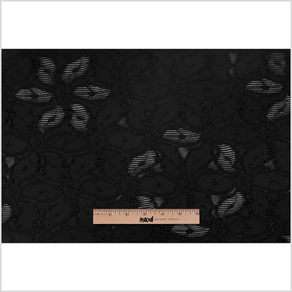 Black Polyester Blended Raschel Knit Full