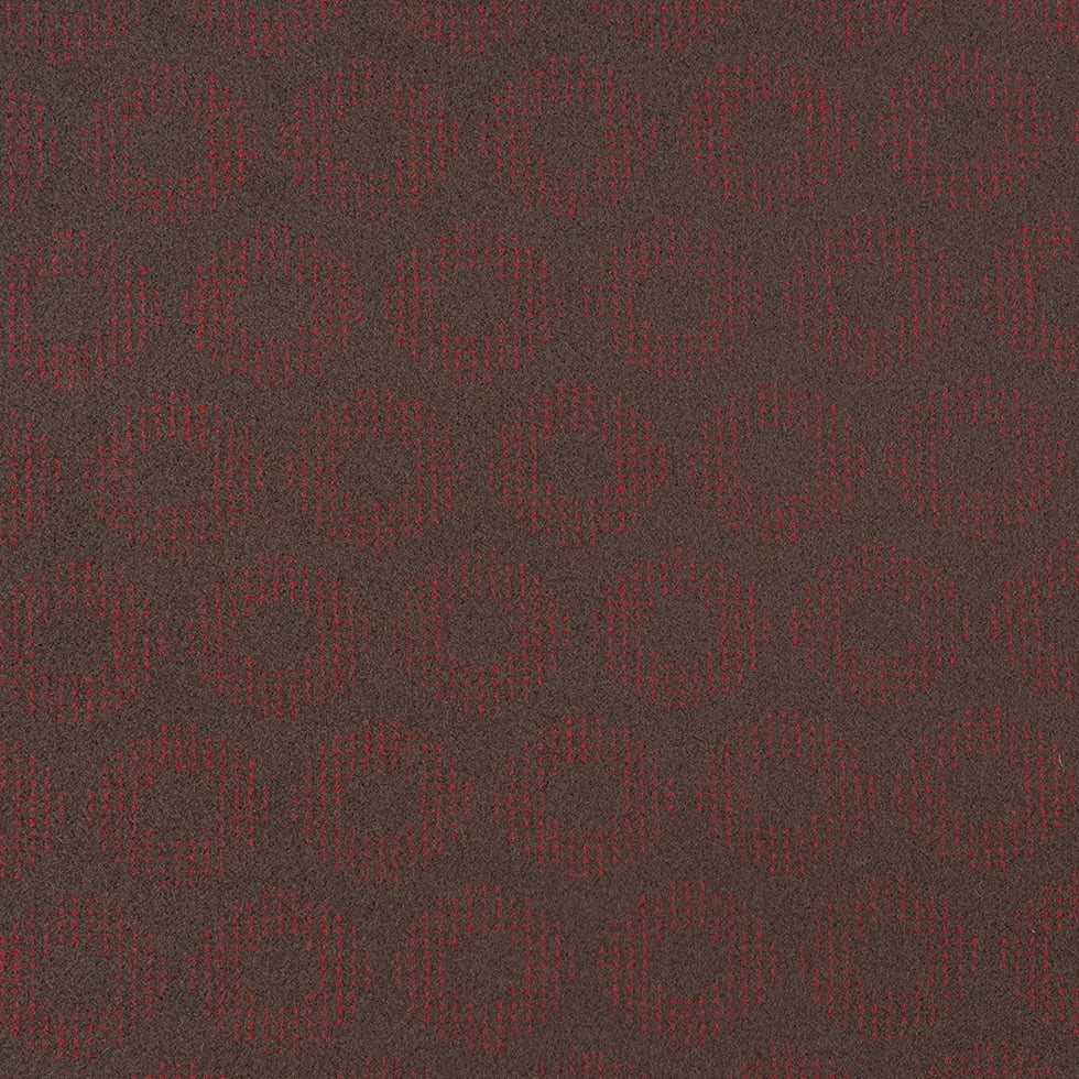 Dark Green and Red Geometric Wool Fleece