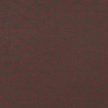 Dark Green and Red Geometric Wool Fleece