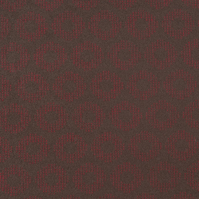 Dark Green and Red Geometric Wool Fleece