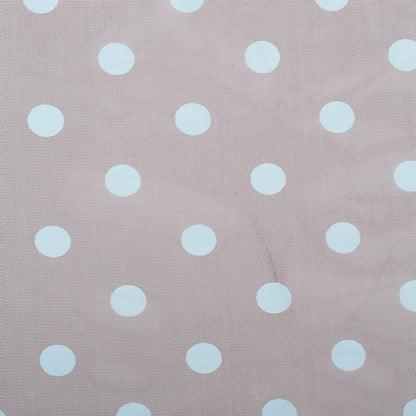 Black Coffee/Aqua Polka Dot Poly Mesh