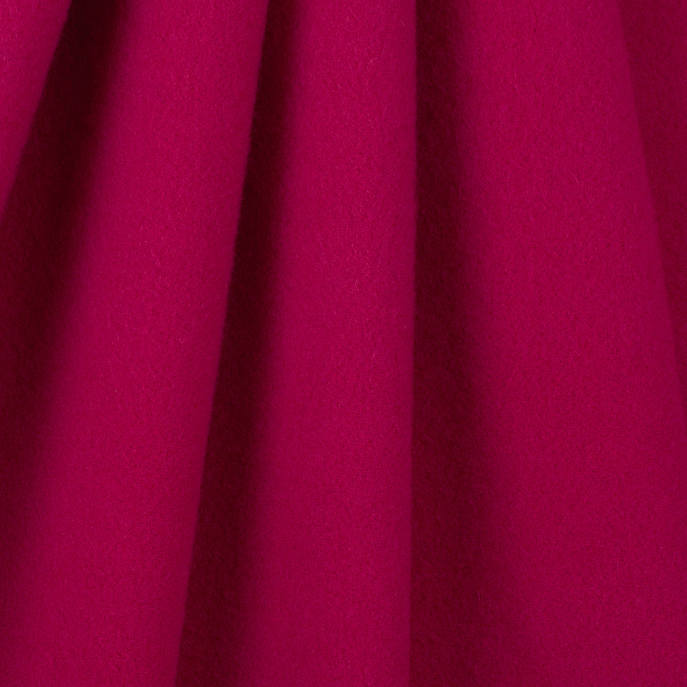 Wool/Cashmere Coating - Fuchsia, Made in Italy - Alberini Collection - Folded