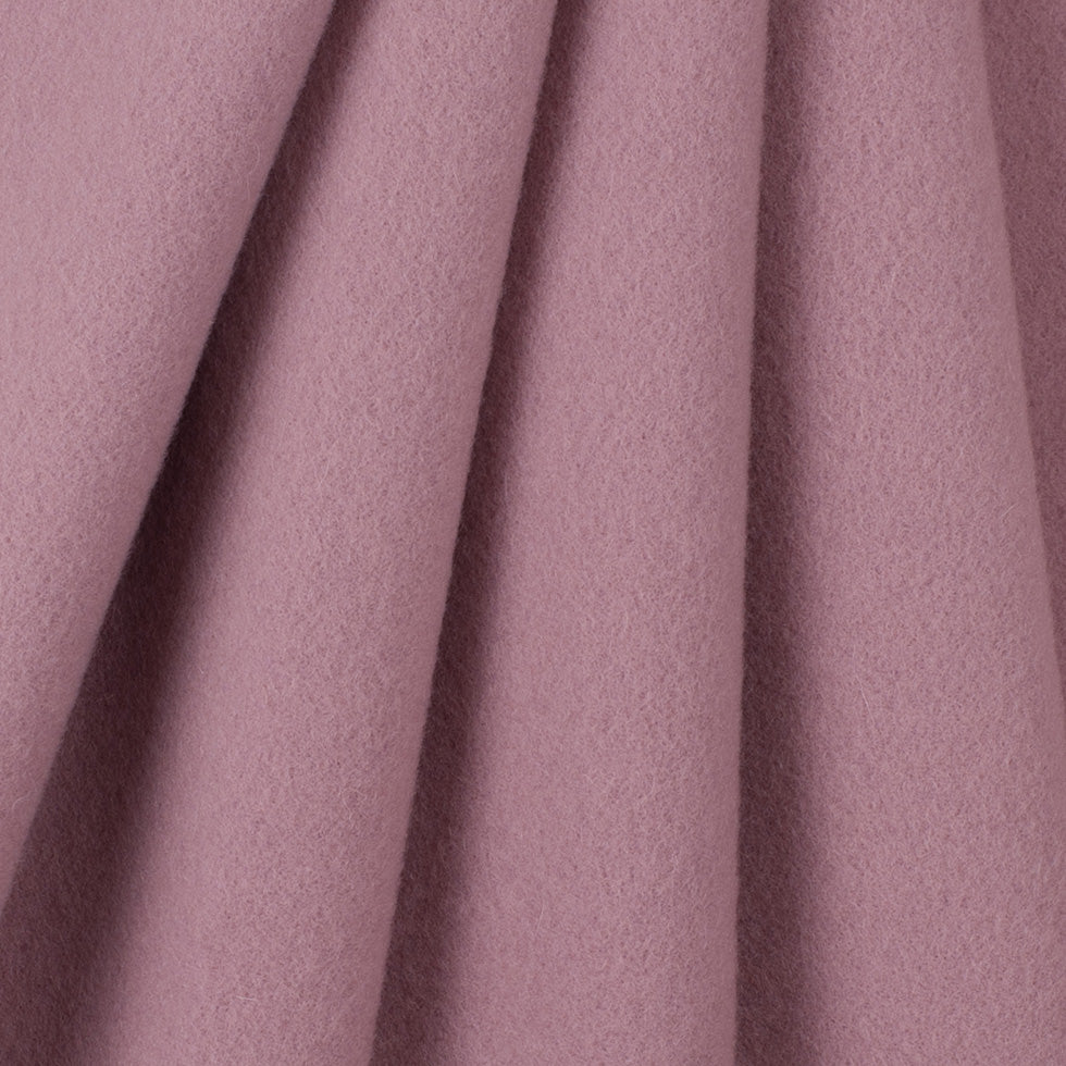 Wool and Cashmere Coating Made in Italy - Dusty Rose - Alberini Collection - Folded