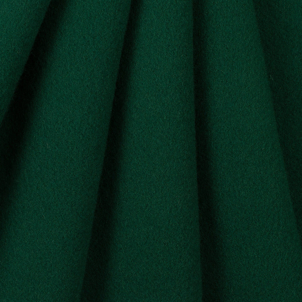 Wool and Cashmere Coating Made in Italy - Green - Alberini Collection - Folded