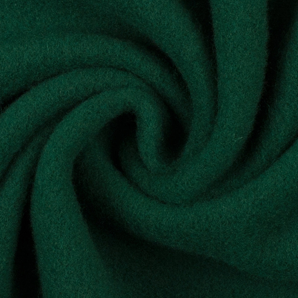 Wool and Cashmere Coating Made in Italy - Green - Alberini Collection - Detail