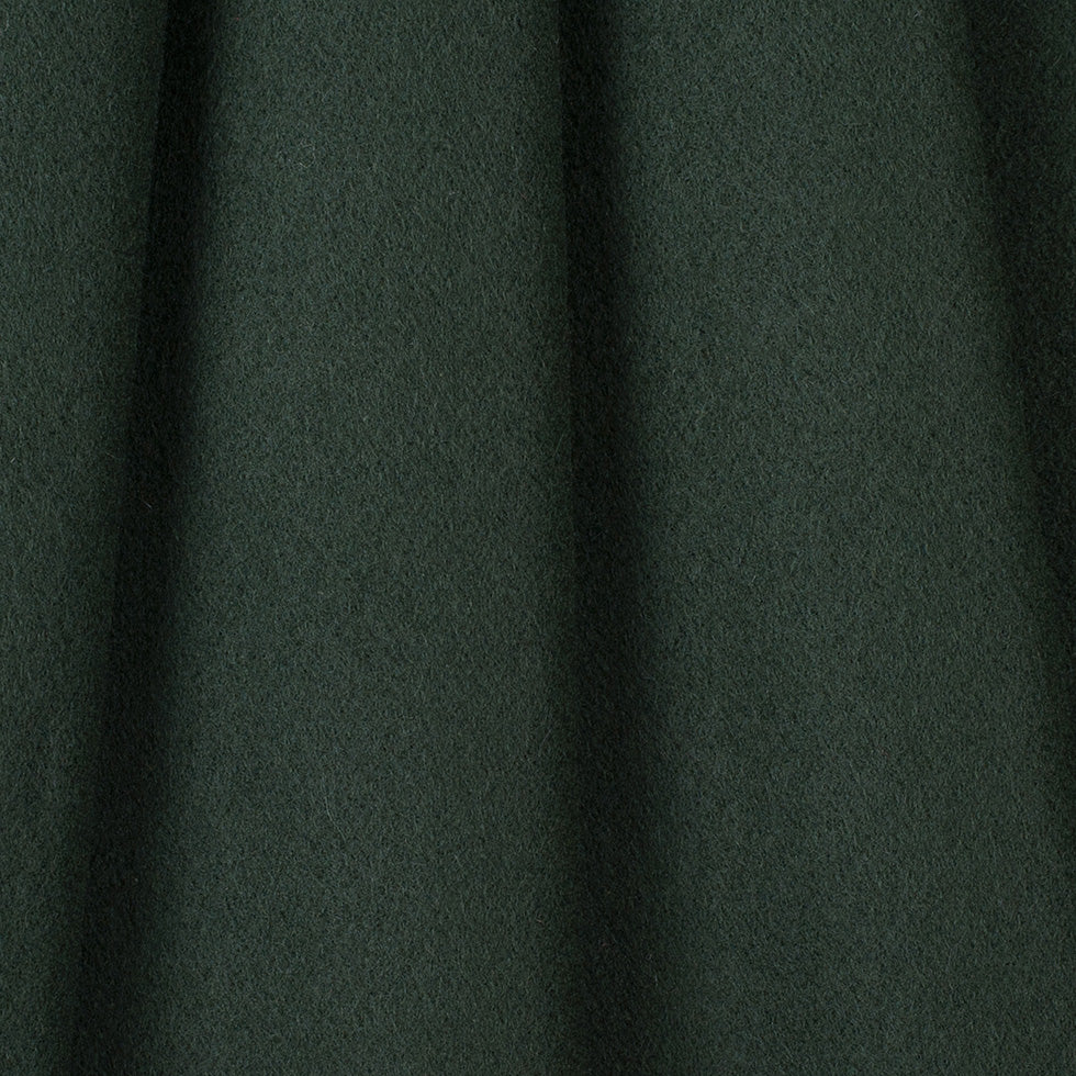 Wool and Cashmere Coating Made in Italy - Forest Green - Alberini Collection - Folded