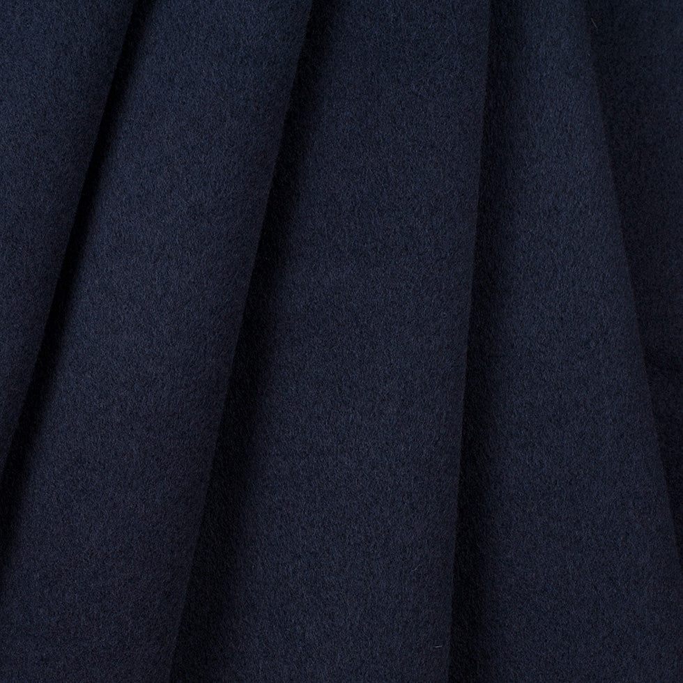 Wool and Cashmere Coating Made in Italy - Navy - Alberini Collection - Folded