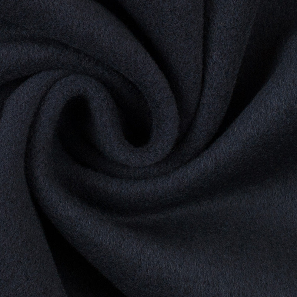 Wool and Cashmere Coating Made in Italy - Navy - Alberini Collection - Detail