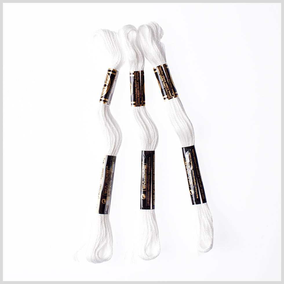 3-Pack DMC Size 6 Embroidery Floss - Blanc