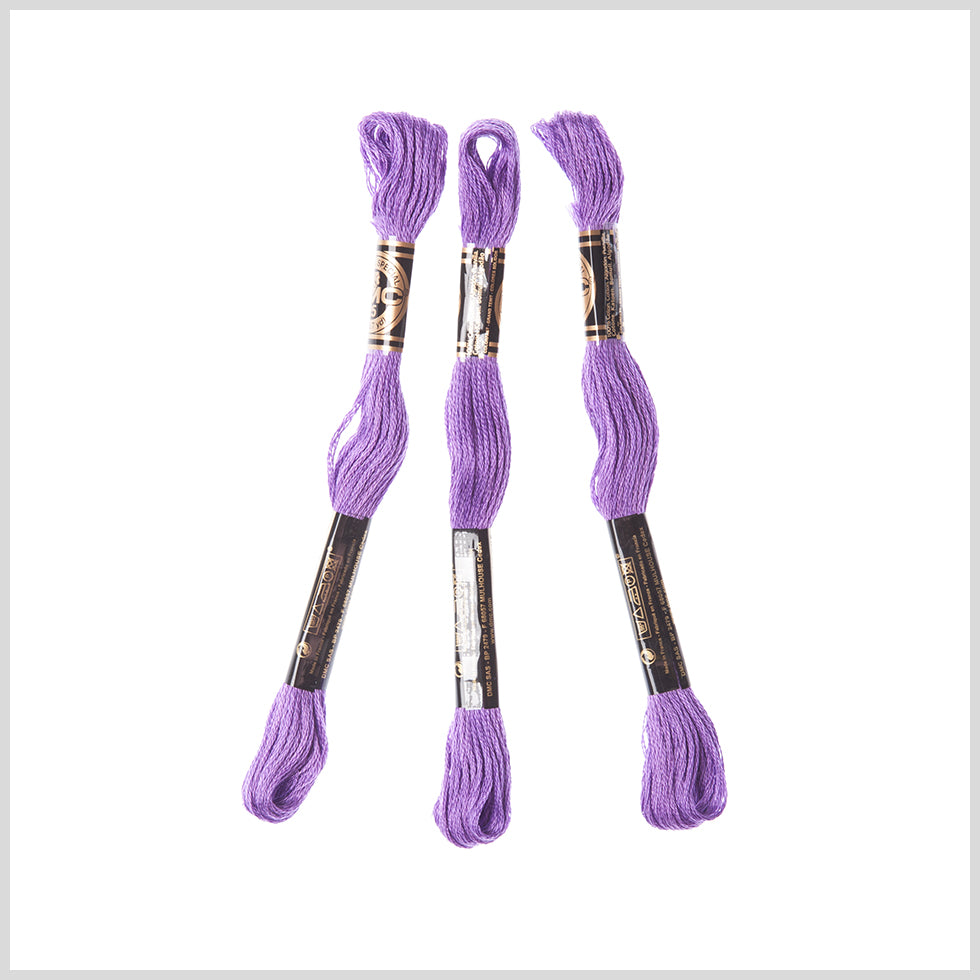3-Pack DMC Size 6 Embroidery Floss #208 Purple Heart