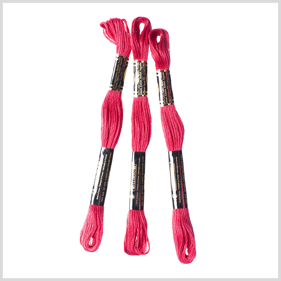 3-Pack DMC Size 6 Embroidery Floss #304 Medium Christmas Red
