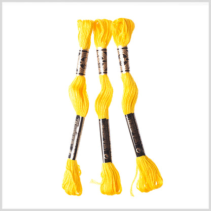 3-Pack DMC Size 6 Embroidery Floss #444 Dark Lemon