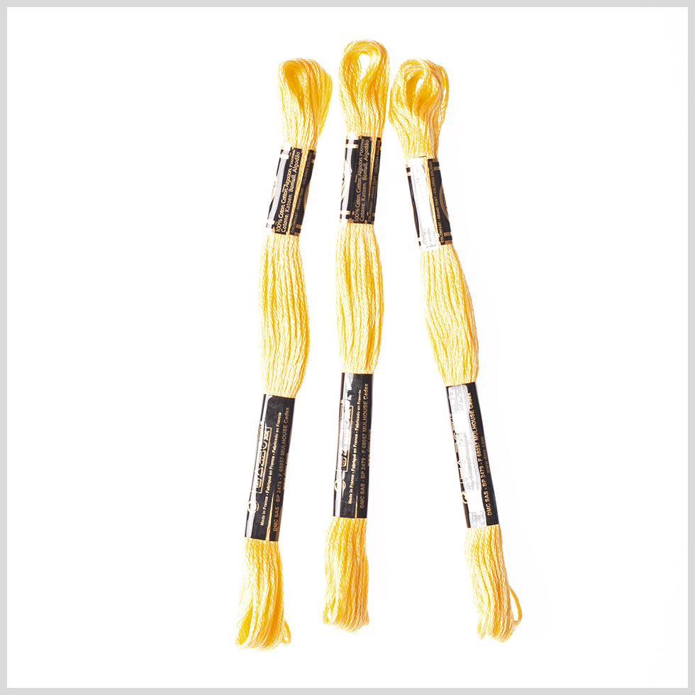 3-Pack DMC Size 6 Embroidery Floss #726 Lemon Chrome
