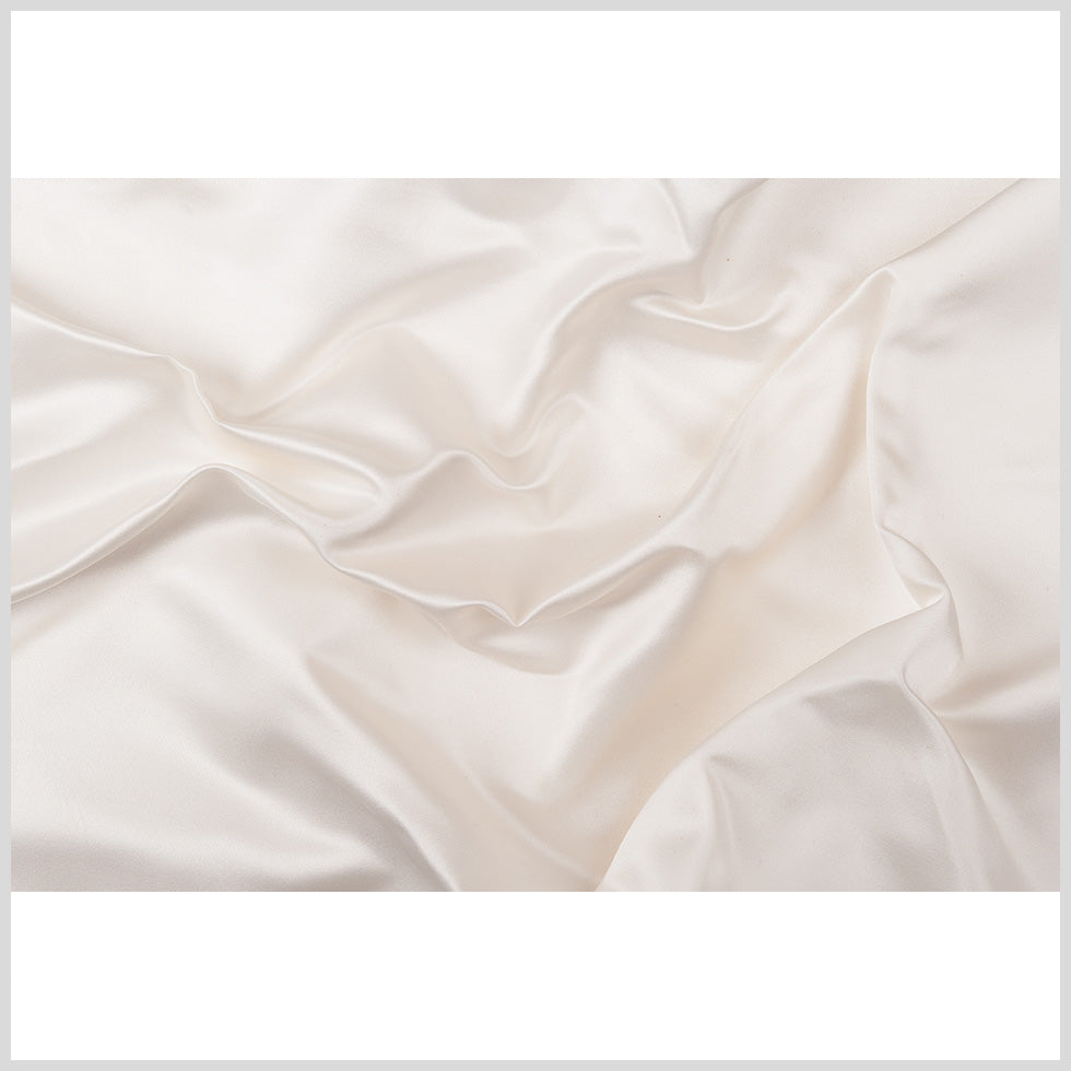Premier Ivory 100% Silk Double Face Duchesse Satin - Folded