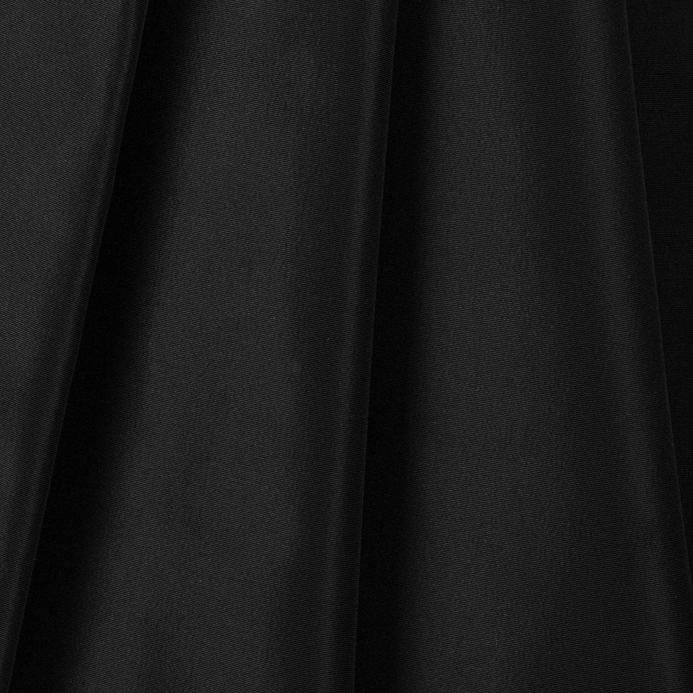 Premier Black Heavy 100% Silk Taffeta - Detail