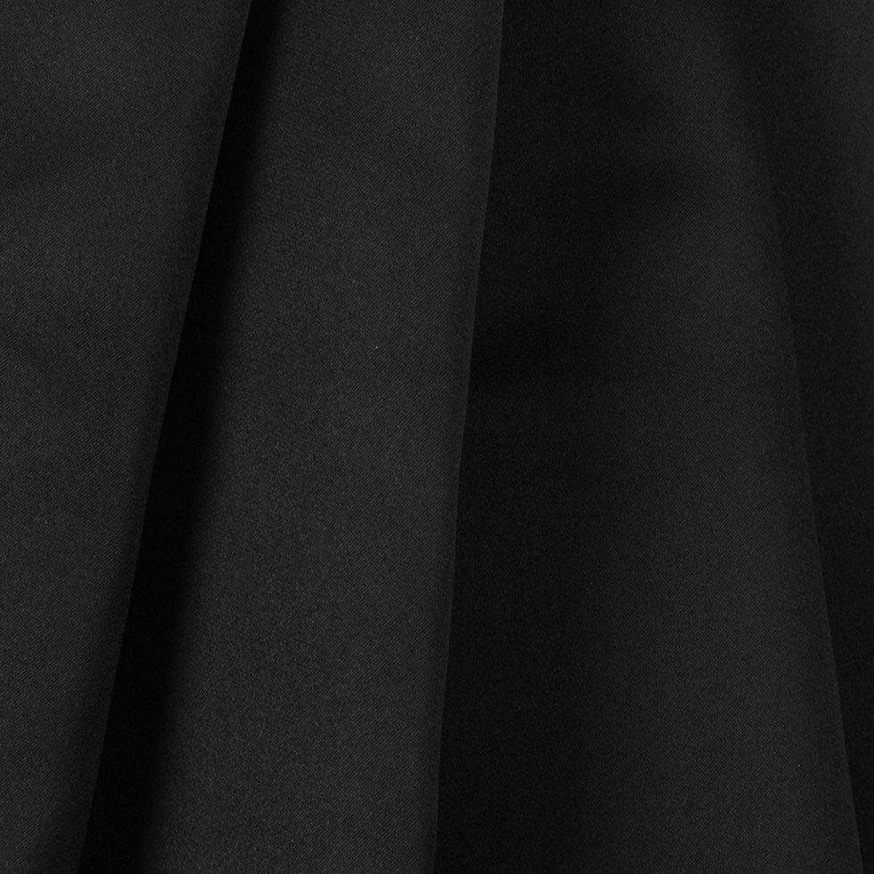 Premier Black 100% Silk Double Face Duchesse Satin Detail