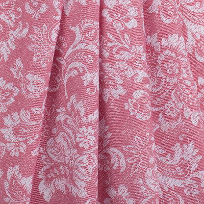 Dusted Brick Aruban Floral Rayon-Polyester Twill - Detail