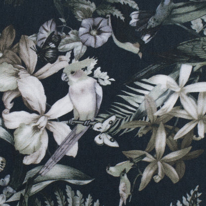 Monochrome Tropical Digitally Printed Mercerized Cotton Woven Full