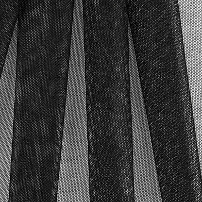 English Black Cotton Bobbinet-Tulle - Detail